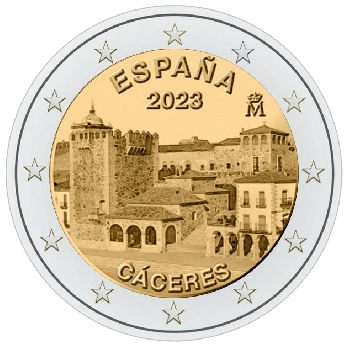 2 euro sběratelské Španělsko 2023 Cáceres UNC