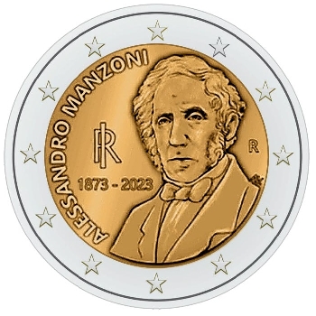 2 euro sběratelské Itálie 2023 Manzoni UNC