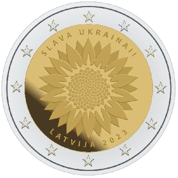 2 euro sběratelské Lotyšsko 2023 Ukrajina
