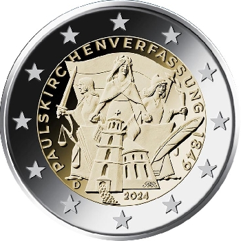 2 euro sběratelské Německo 2024 Paulskirche 1 ks UNC