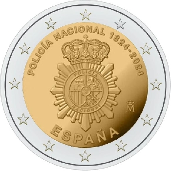 2 euro sběratelské Španělsko 2024 Policie UNC