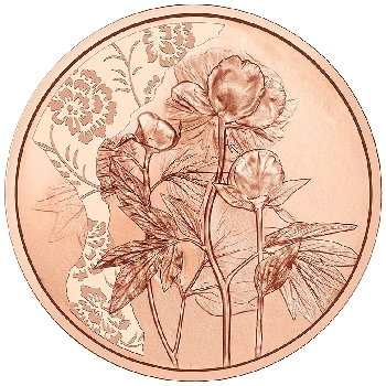 10 euro Rakousko 2024 Pivoňka