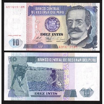 bankovka 10 peruánských intů