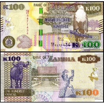 bankovka 100 Zambijských kwach 2022