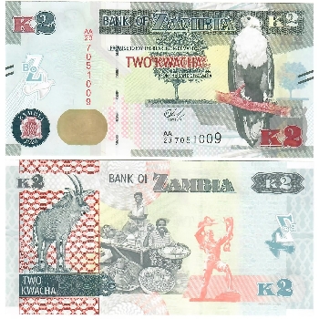 bankovka 2 Zambijské kwachy 2020