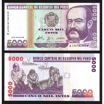bankovka 5000 peruánských intů