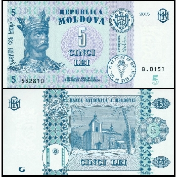 Bankovka 5 Moldavských leu