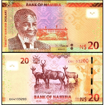 bankovka 20 namibijských dolarů 2022