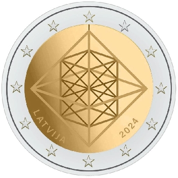 2 euro sběratelské Lotyšsko 2024 Puzuris