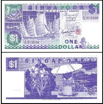 Bankovka 1 singapurský dolar 1987