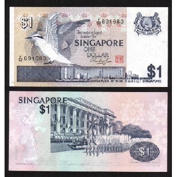 Bankovka 1 singapurský dolar 1976