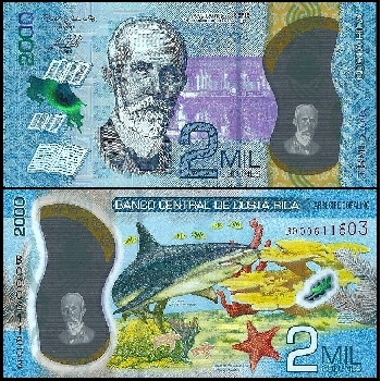 bankovka 2 mil. colónes