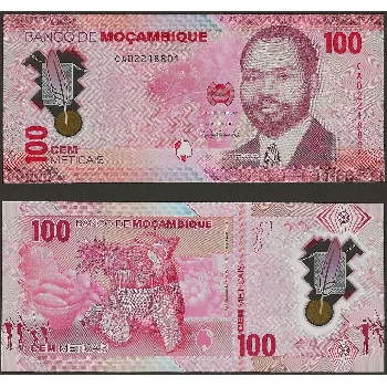 bankovka 100 mosambických meticalů 2024