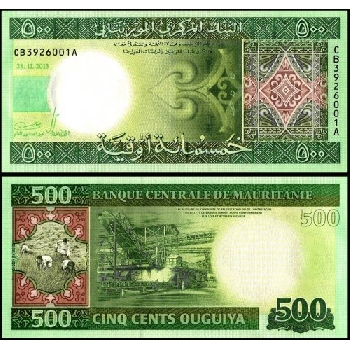 bankovka 500 Mauritánských ukíjá