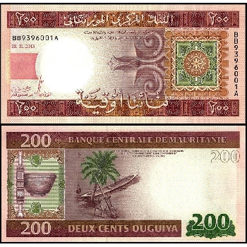 bankovka 200 Mauritánských ukíjá