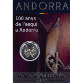 2 euro sběratelské Andora 2024 Lyžování BU