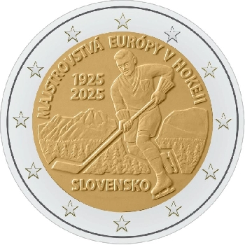 2 euro sběratelské Slovensko 2025 Hokej UNC
