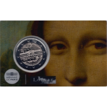 2 euro sběratelské Francie 2025 Louvre Mona lisa