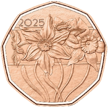5 euro Rakousko 2025 Narcis