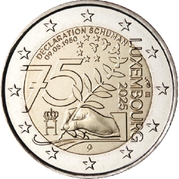 2 euro sběratelské Lucembursko 2025 Deklarace UNC