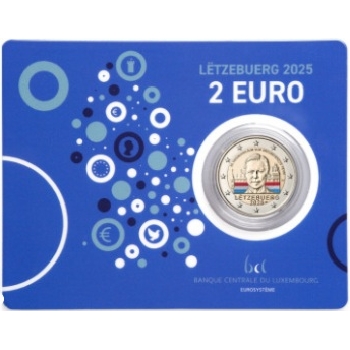 2 euro sběratelské Lucembursko 2025 Henri BU karta COLOR