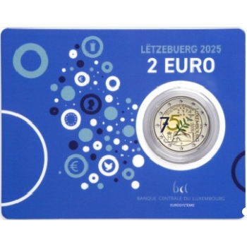 2 euro sběratelské Lucembursko 2025 Deklarace BU karta COLOR