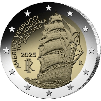 2 euro sběratelské Itálie 2025 Vespucci UNC