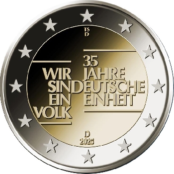 2 euro sběratelské Německo 2025 Jednota 1 ks UNC