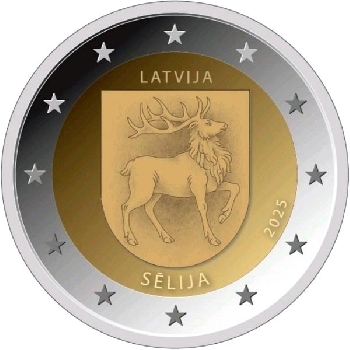 2 euro sběratelské Lotyšsko 2025 Selija