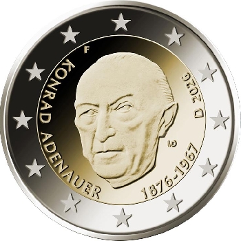 2 euro sběratelské Německo 2026 Adenauer 1 ks UNC