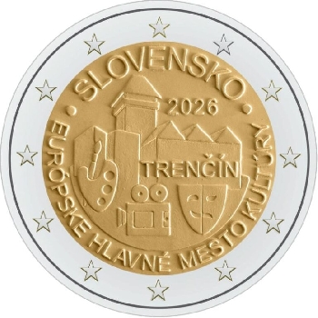2 euro sběratelské Slovensko 2026 Trenčín UNC