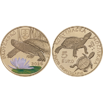 5 euro Slovensko 2026 BU korytnačka močiarna