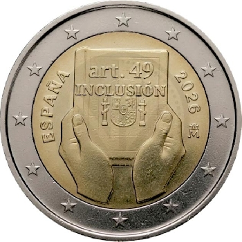 2 euro sběratelské Španělsko 2026 Inkluze UNC