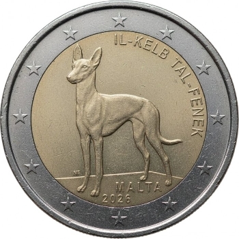 2 euro sběratelské Malta 2026 Faraonský pes UNC