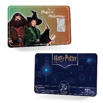 1 gram stříbra Nizozemí 2026 Hagrid a McGonagallová