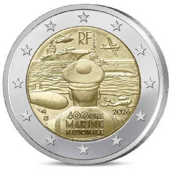 2 euro sběratelské Francie 2026 Námořnictvo UNC
