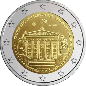 2 euro sběratelské Řecko 2026 Akademie UNC