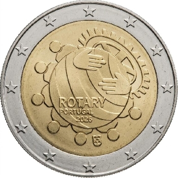 2 euro sběratelské Portugalsko 2026 Rotary UNC