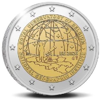 2 euro sběratelské Belgie 2026 Hvězdárna FR